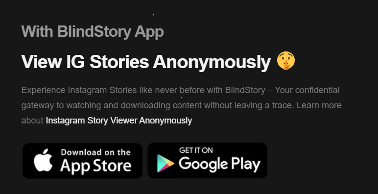 Blind Story-Instagram story viewer